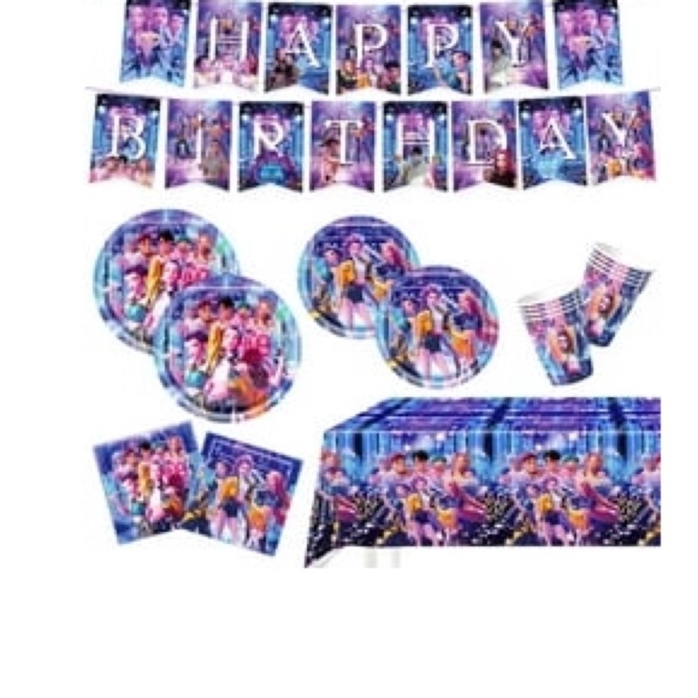 K-Pop Demon Hunters party supplies.